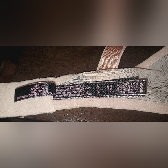 Victoria Secret Very Sexy Pink Lace Bling Straps Push-up Bra Size 36C - Picture 8 of 11